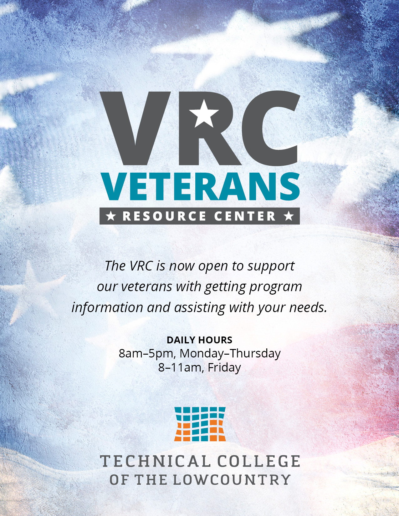 TCL Veterans Resource Center is virtually open for checking in with friends, getting program information, and assisting with all your needs. Daily hours are 11 a.m. to noon, Monday through Thursday, until we reopen our on-campus location. Zoom meeting ID is 412-998-0203.