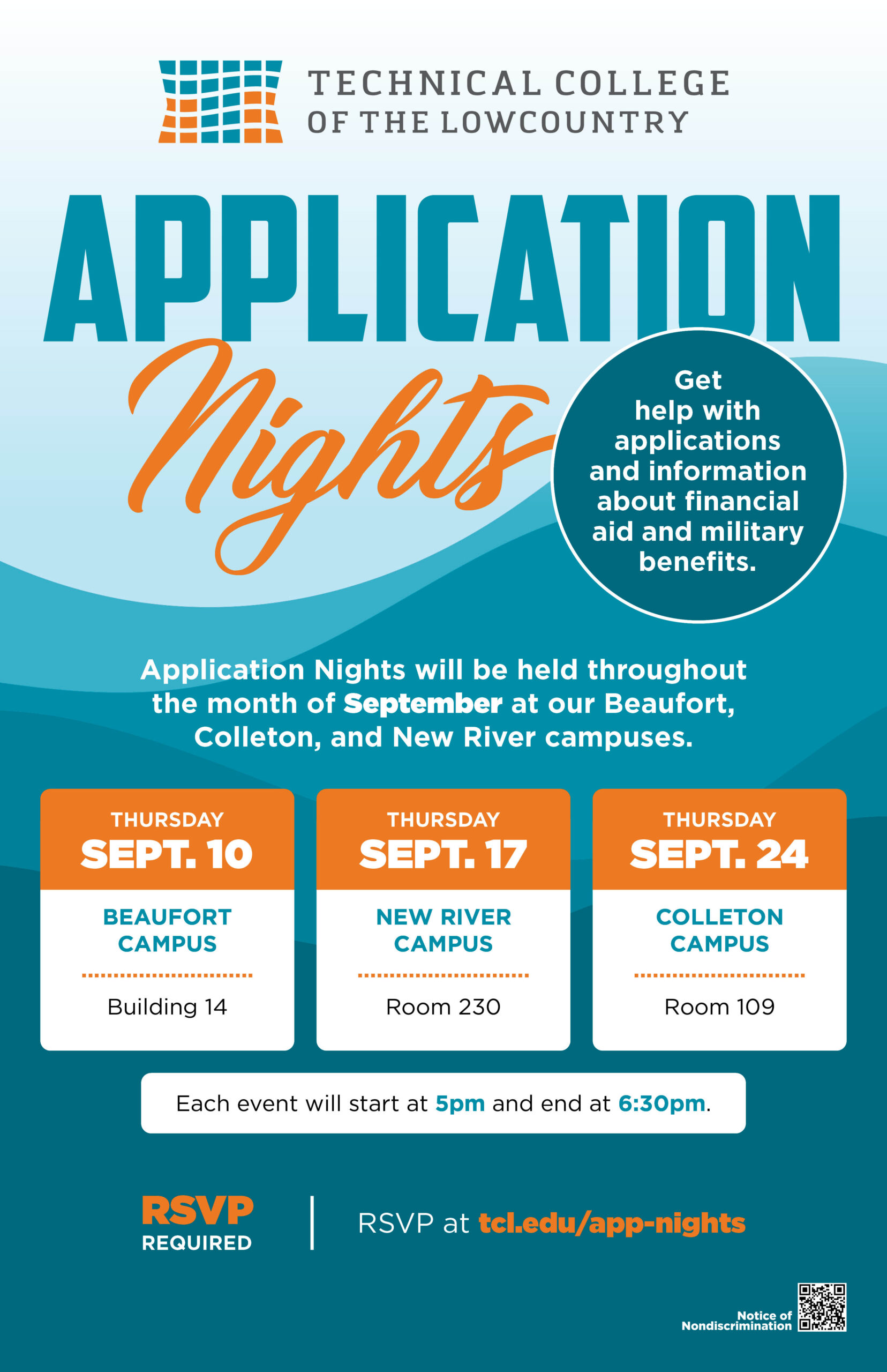 2026 Application Nights flyer