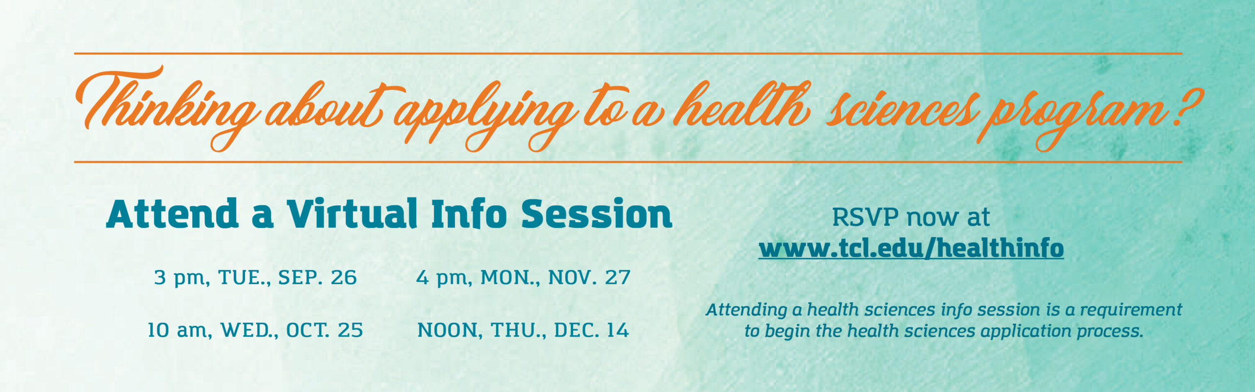 Health Sciences Info Sessions