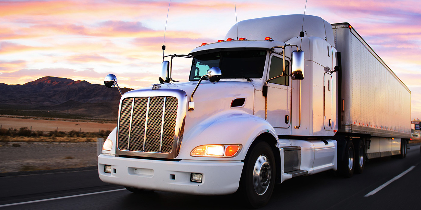 semi truck hauling freight